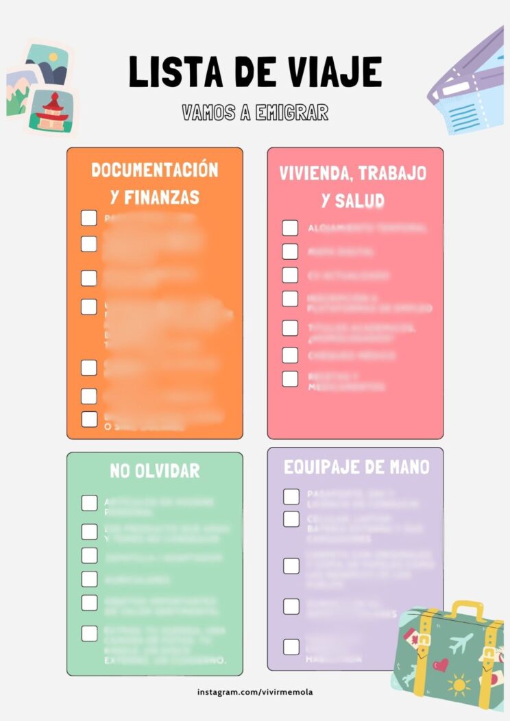 Guía y Check List para Emigrar